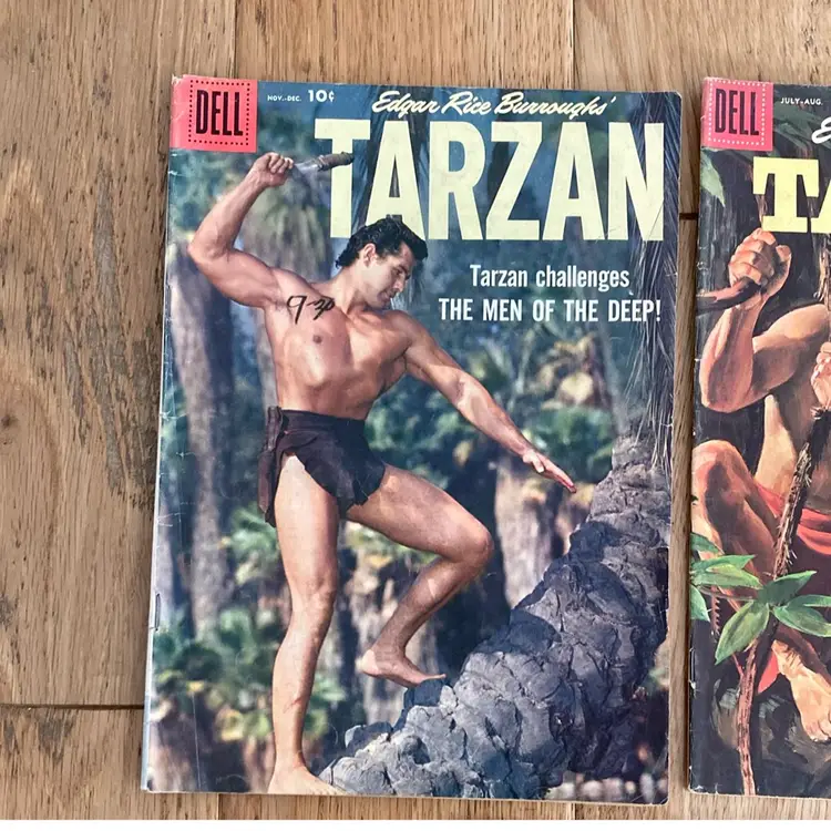 Set of 3 Edgar Rice Burroughs TARZAN Comic Books From 1950’s and 1960’s