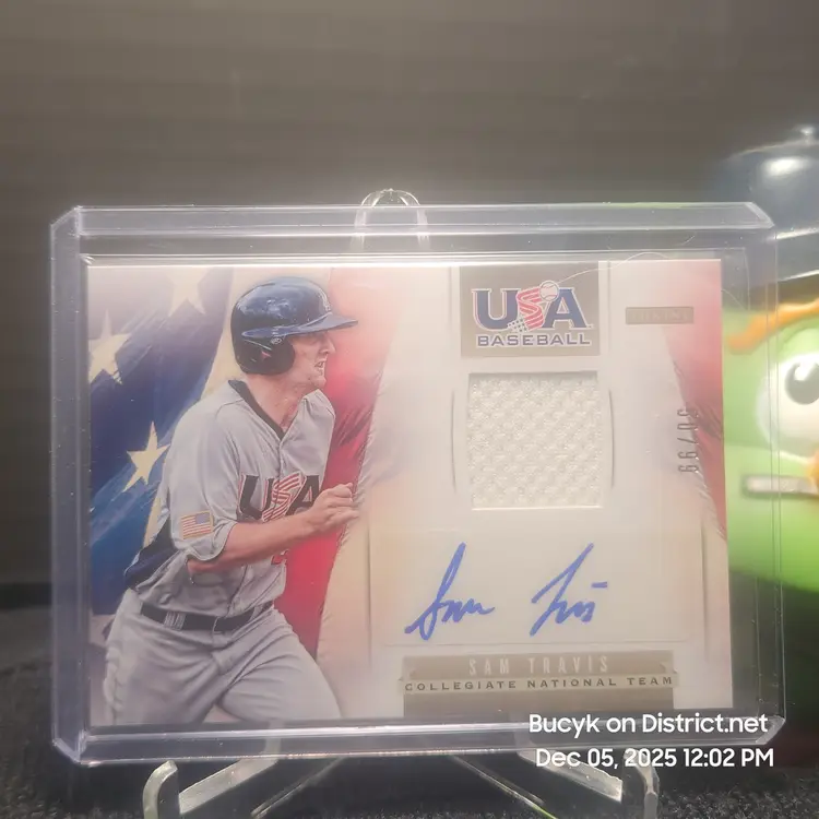 2013 Team USA Relic Auto - Sam Travis Boston Red Sox 50/99
