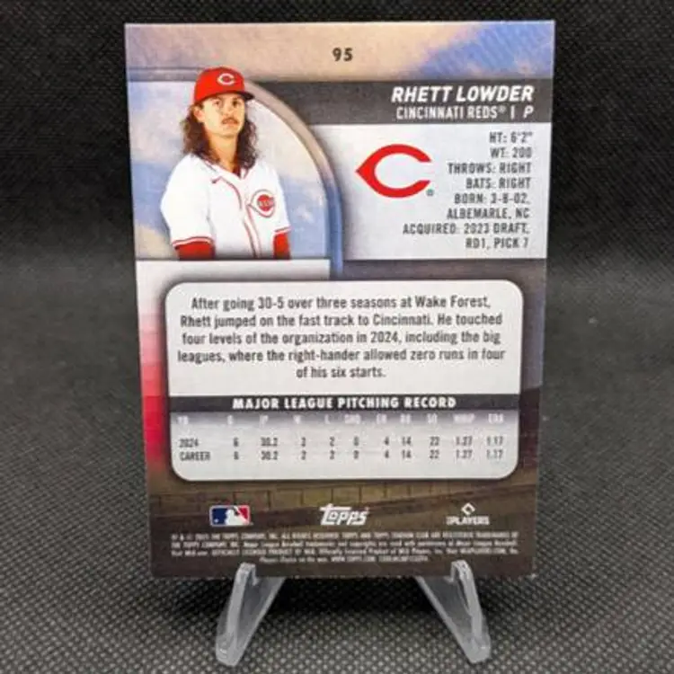 Rhett Lowder 2025 Topps Stadium Club Rookie RC #95 - Cincinnati Reds