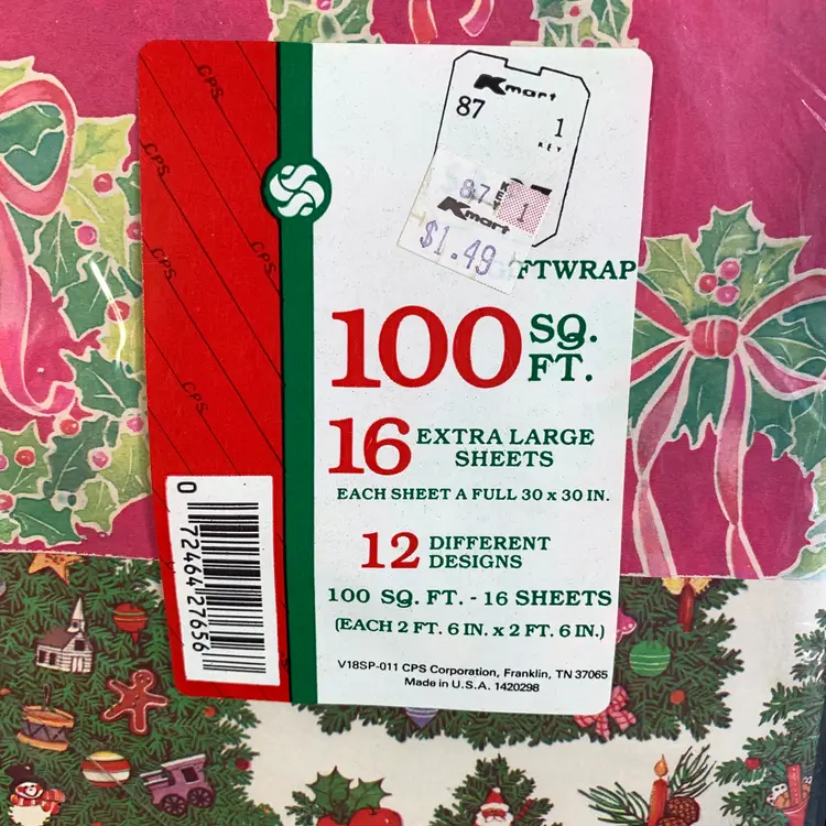 New Old Stock Christmas Wrapping Paper