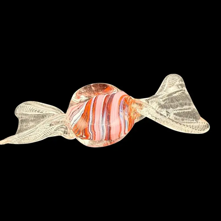 Murano Glass Candy Colorful Swirls 3.5”
