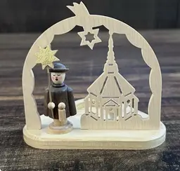 Vintage Erzgebirge Seiffen Church Tealight Holder