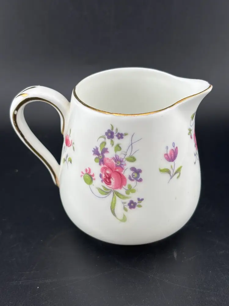 Mini Individual 3” Creamer English Rosebud by CROWN STAFFORDSHIRE