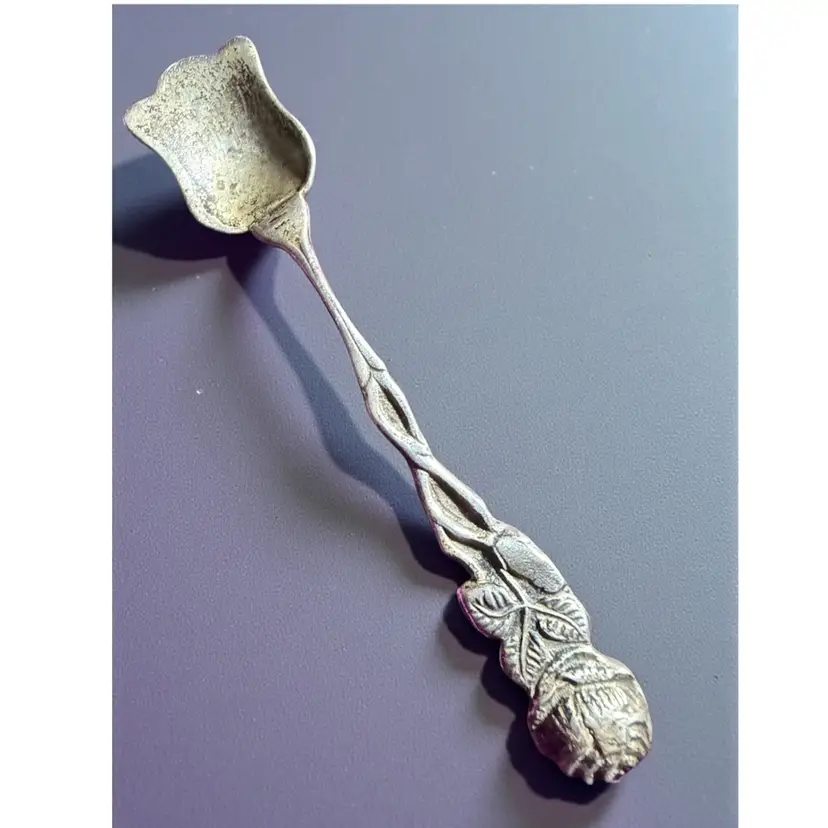 Antique Sterling Silver Salter Spoon - 2.5”