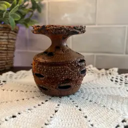 Vintage Banksia Nut Handmade Vase/Decor, unique hand carved Banksia Nut
