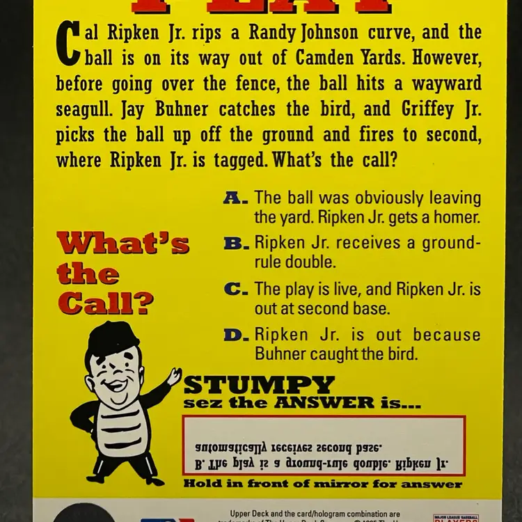 1995 Upper Deck Collector's Choice - What's the Call? Ken Griffey Jr #88