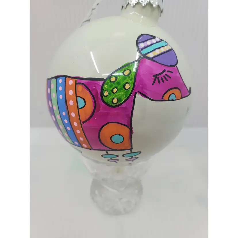 WENDY LOU ... DOGS WITH PERSONALITY COLLECTION 3.5" Glass Ornament Personalizing Available
