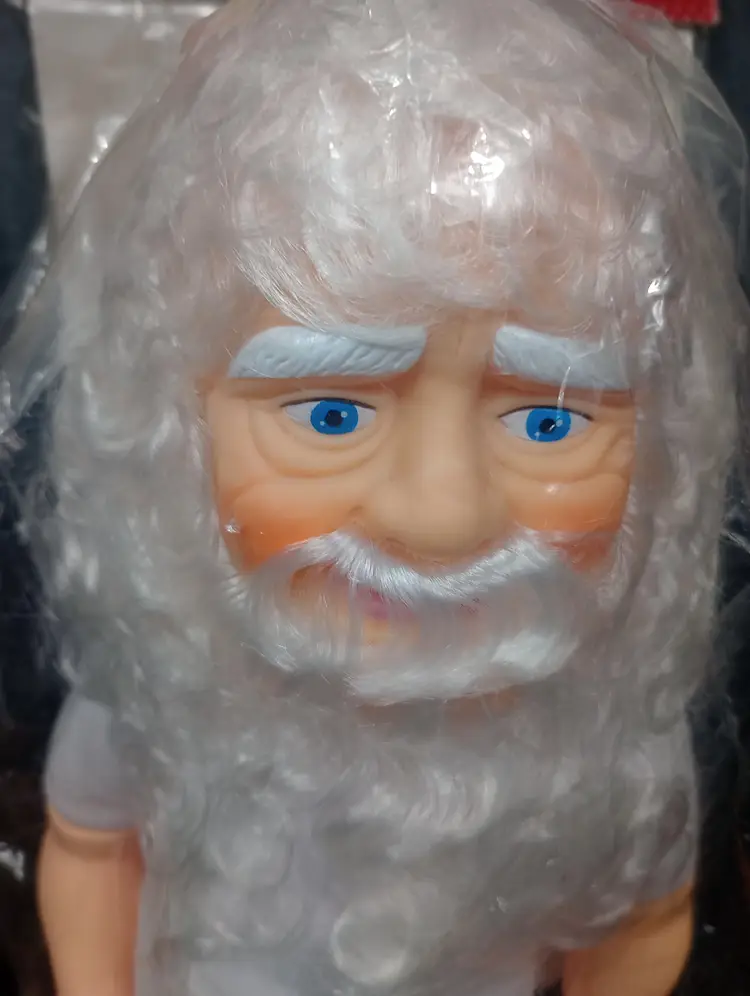 Vintage 14 " New In Package " Music Box Santa Doll 1992 Billie Peppers Fibre Crafts Doll