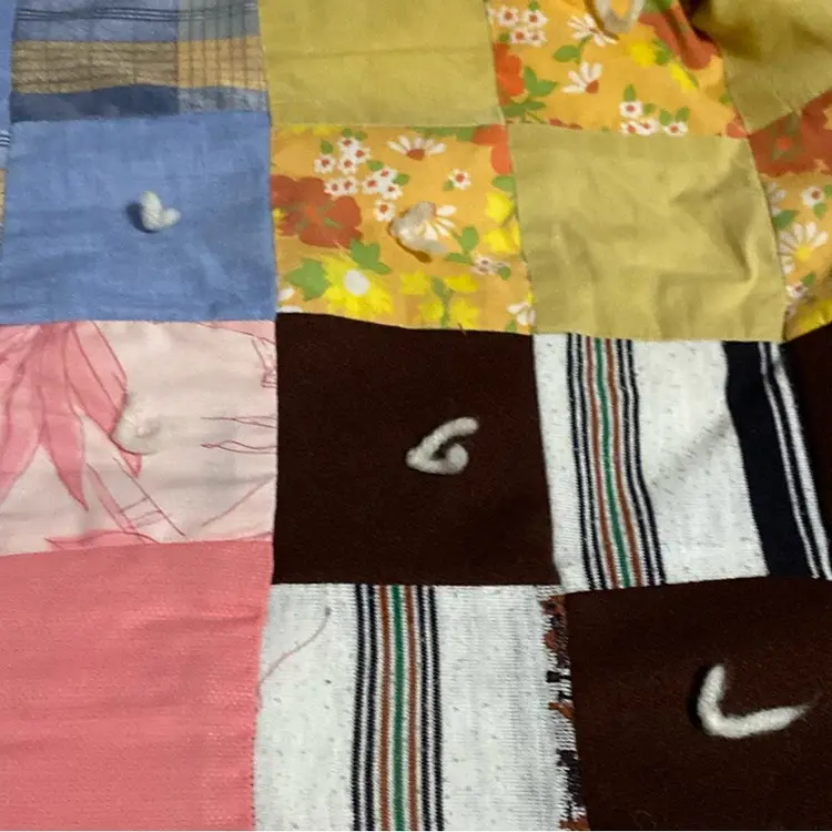 Vintage Patchwork Quilt 74” X 76”