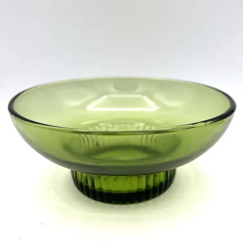 MCM Green Pedestal Bowl