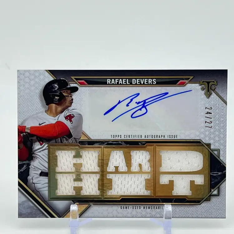 2021 Topps Triple Threads Rafael Devers Patch Auto Relic #24/27 Boston Red Sox