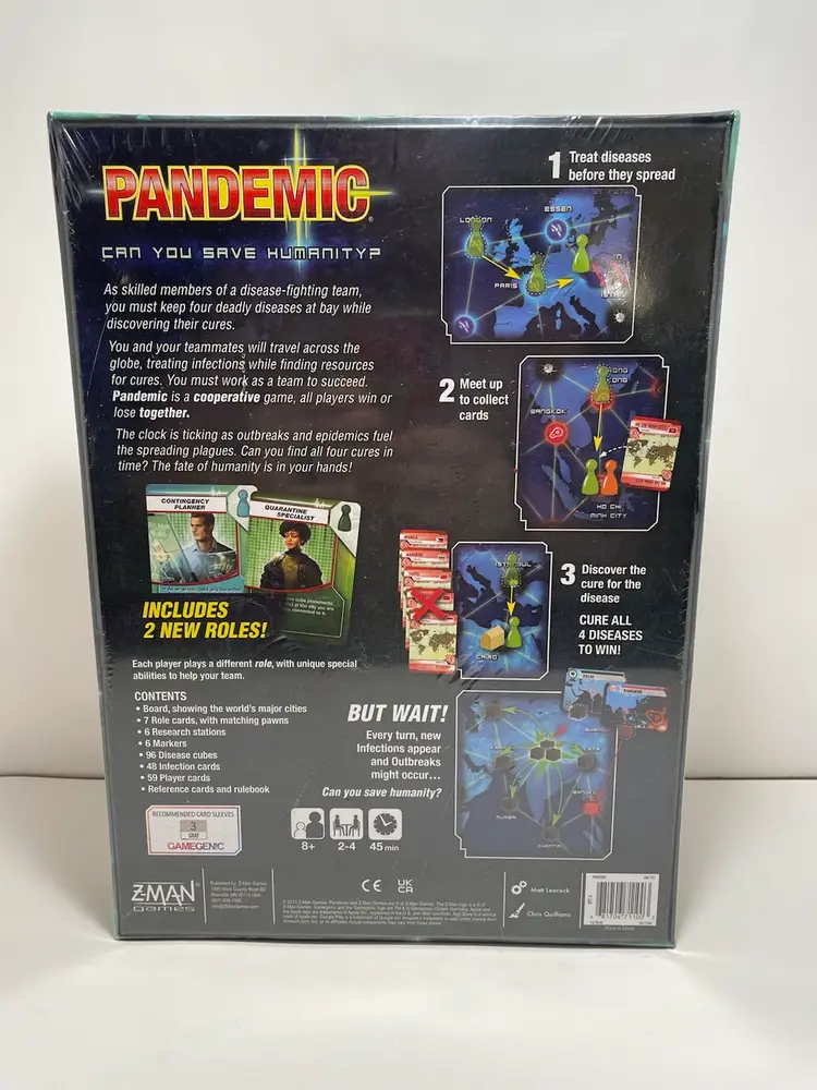 Brand New Unopened Pandemic Board Game Small Rip In Plastic As Seen In Pic Ready To Ship