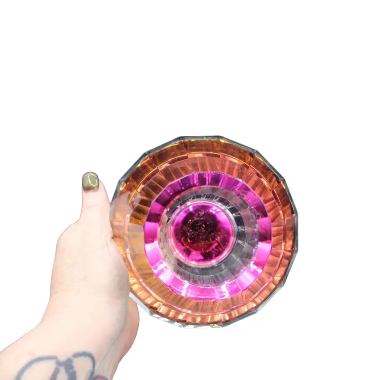 K9 Optical Crystal Prism Paperweight Rainbow Light Refraction Sculpture, Solid Glass RW