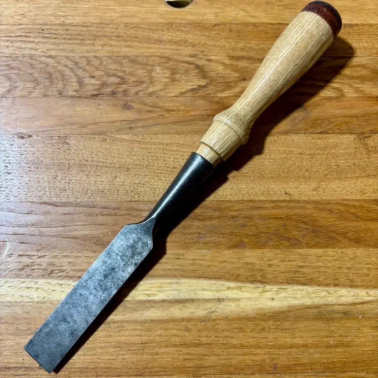 Stanley Defiance 3/4" Bevel Edge Socket Chisel w/ New Leather Capped Handle