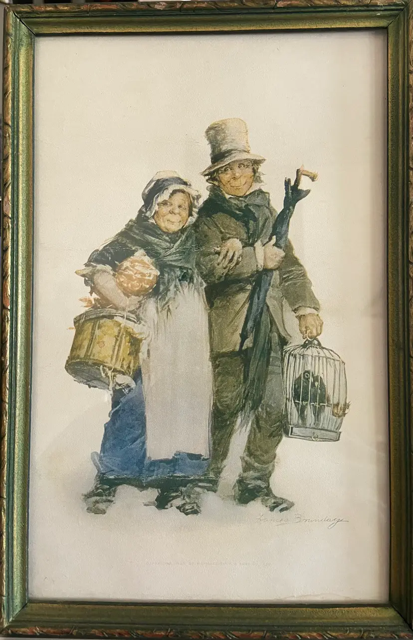 Colored Lithograph Print of "The Elopement" by Frances Brundage, 7.75" x 12"