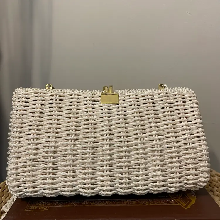 Vintage Elegance Coated Woven Bag Chain Strap