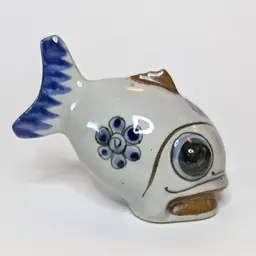 Vintage Ken Edwards Tonala Art Pottery Fish