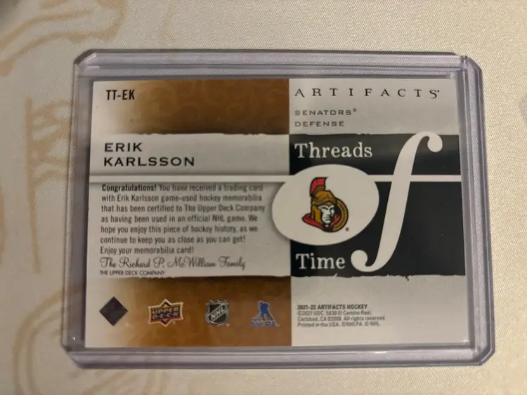 Erik Karlsson Relic