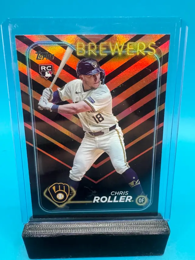 Chris Roller Topps Update Halloween Parallel RC Milwaukee Brewers