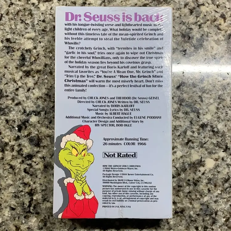 How The Grinch Stole Christmas Vhs Sealed