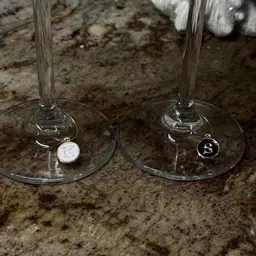 4 Wine Charms With Initials