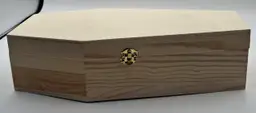 Wooden Coffin 12 inch Unfinished, Halloween Decor, Pet Casket