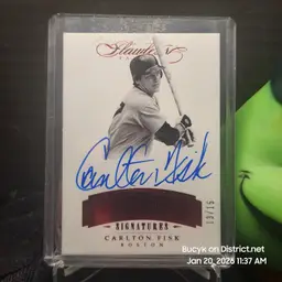 2017 Panini Flawless Auto - Carlton Fisk Boston Red Sox 13/15