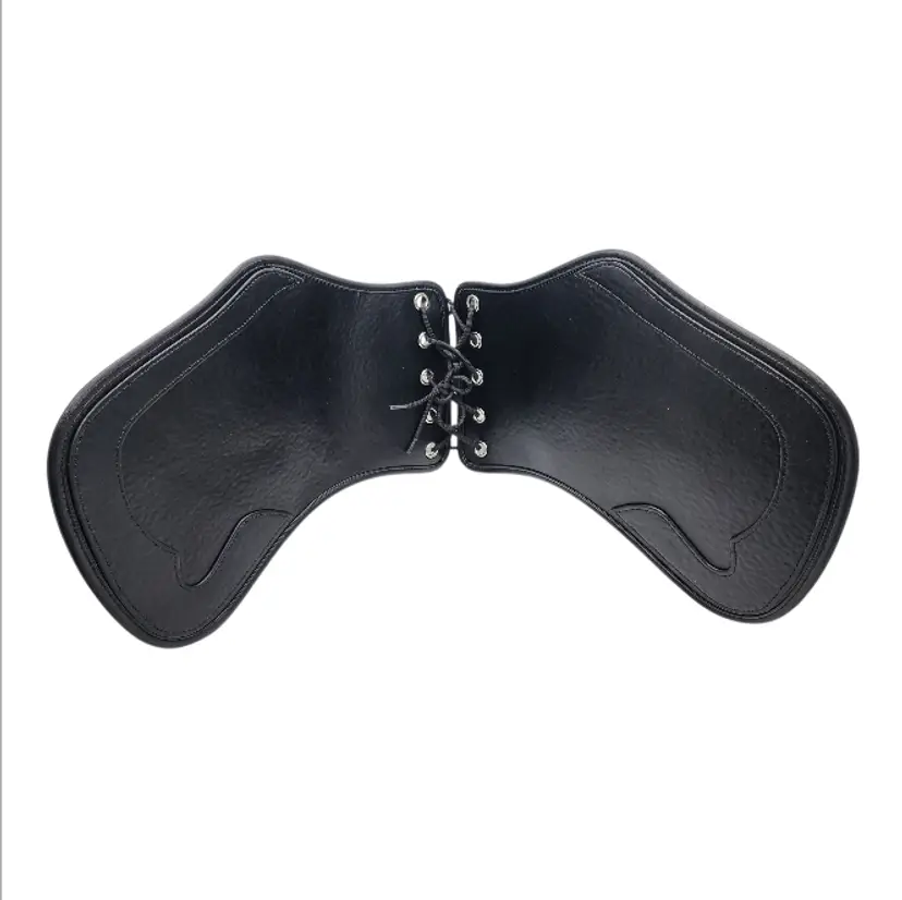 Motorcycle Side Saddle PU Leather Heat Deflectors Bike Engine Heat Guard - BLACK