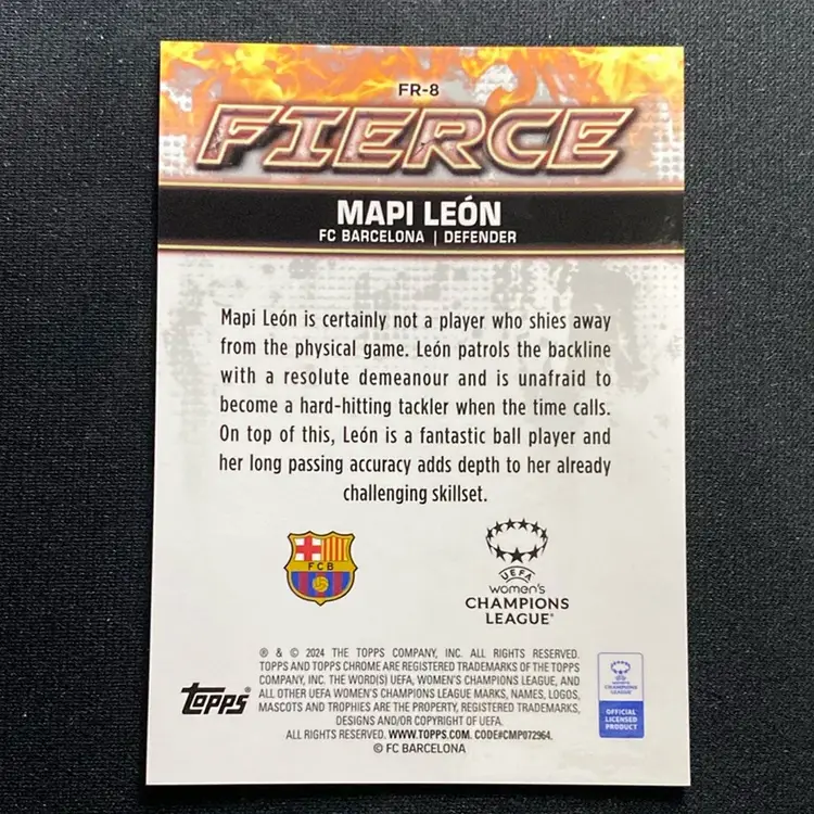 Mapi León - Topps Chrome Fierce Case Hit - FC Barcelona - Women’s Soccer