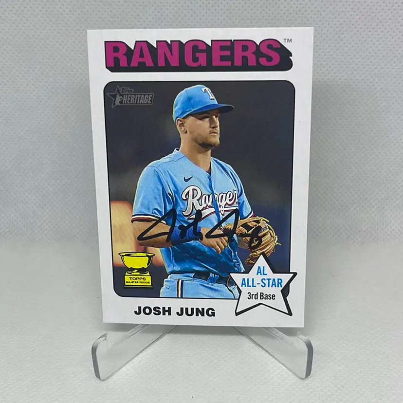 2024 Topps Heritage White Border Josh Jung 298 Texas Rangers