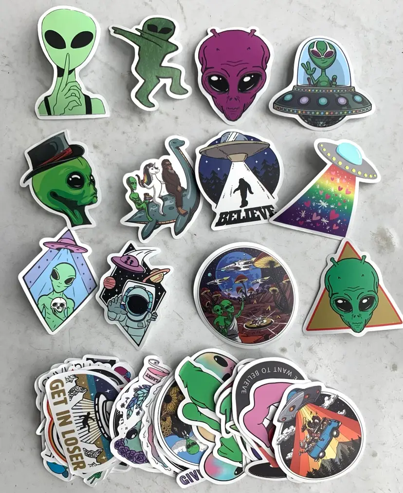 50 Alien Stickers