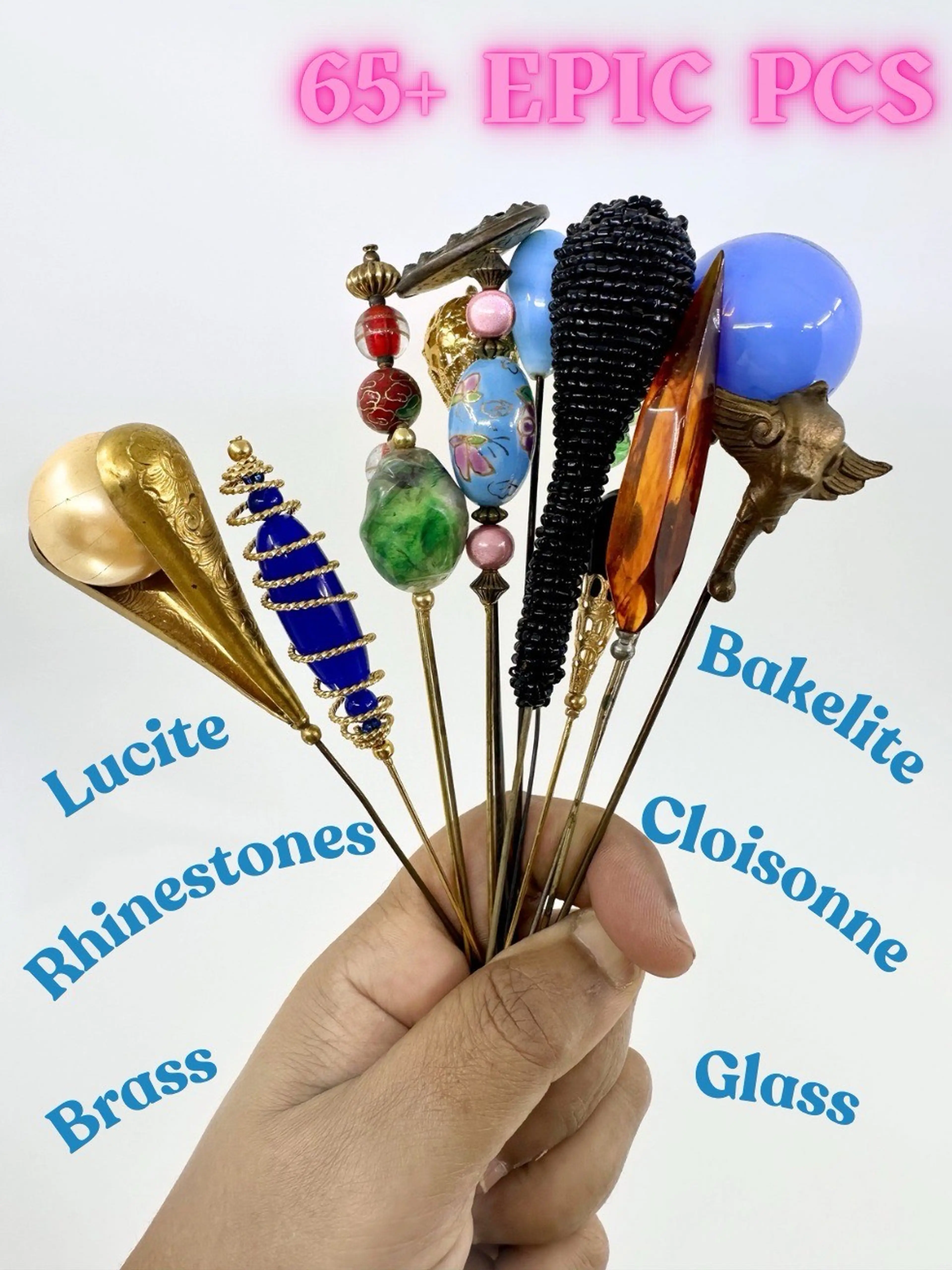 🔥65+ EPIC Hat Pins Vtg/Antique + Cameos 🔥 