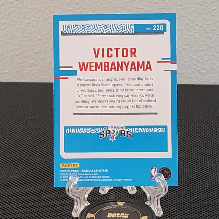 Victor Wembanyama 2023-24 Donruss Rated Rookie Green Laser - Spurs