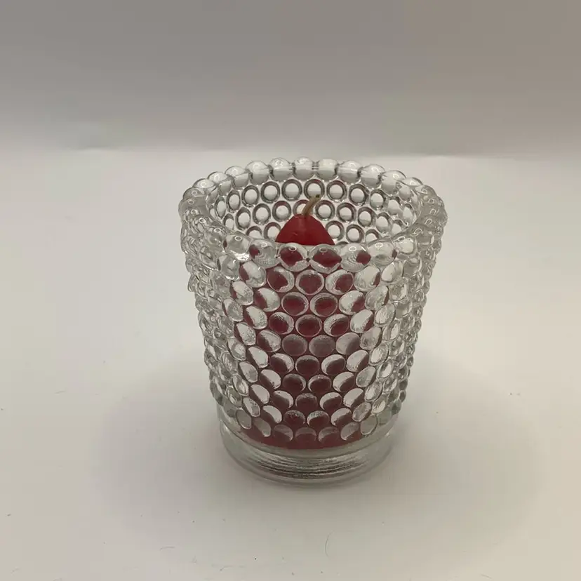 Glass Votive Holder With Candle