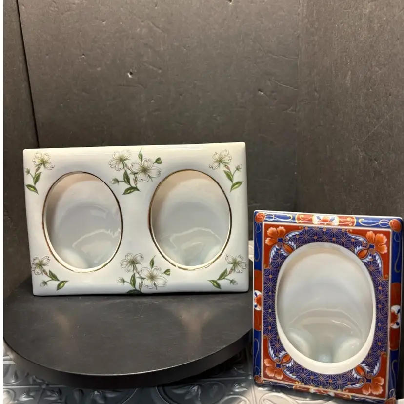 Vintage Set Of Ceramic Pitcher Frames Lefton And Japan