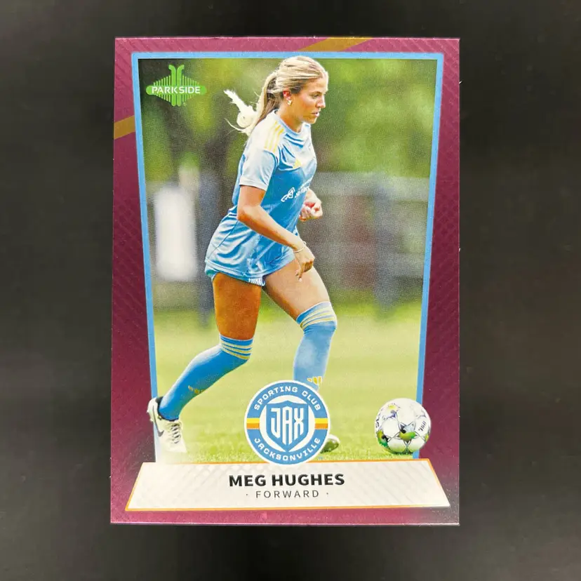 Meg Hughes 2026 Parkside Gainbridge USL Pink /10 Sporting Jax Soccer Card (Kit Number)