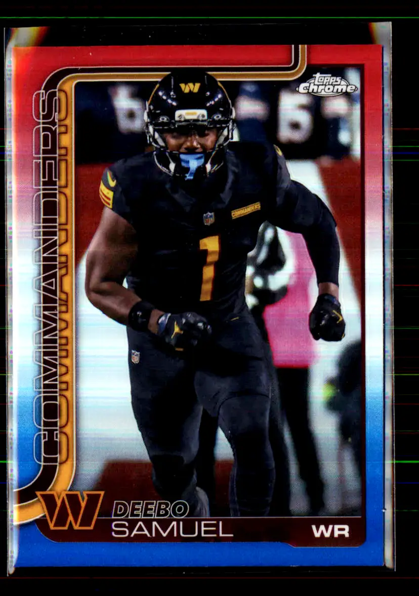 DEEBO SAMUEL 2025 Topps Chrome Red White & Blue #294 - (142) - Washington Commanders