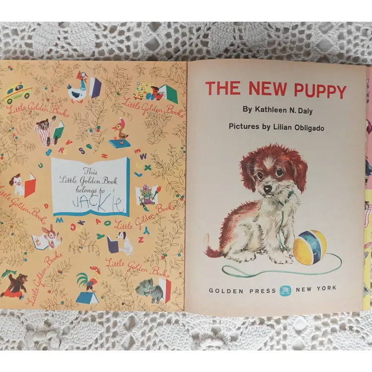 Little Golden Book The New Puppy 1959