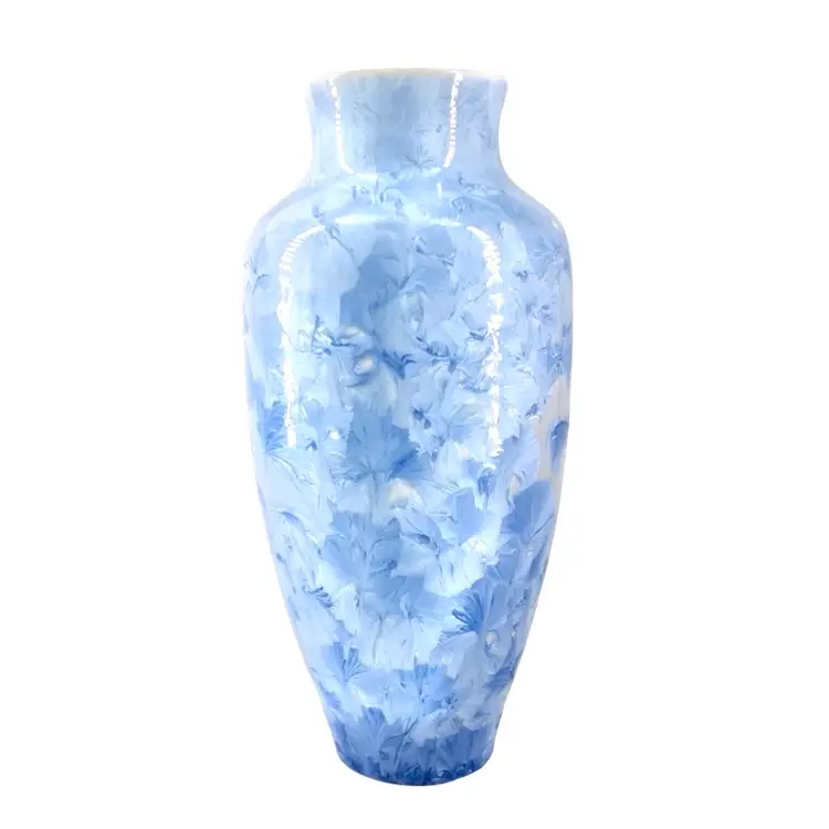 Vintage 1999 Pottery Vase
Blue Crystalline Glaze
Sign By Artist Bevin Norkin (1946-2014)