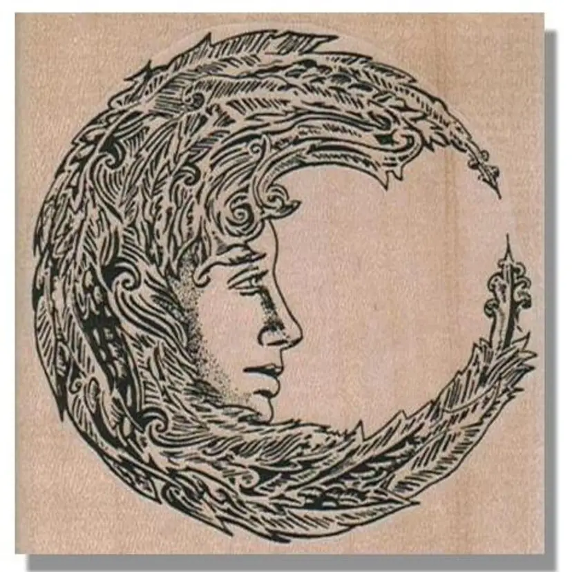 Mr. Moon Rubber Stamp - Man In The Moon