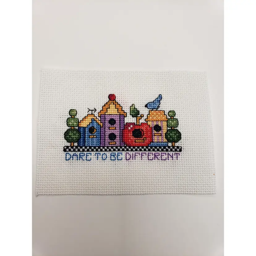 New Handmade Cross-stitched Piece Dare To Be Different