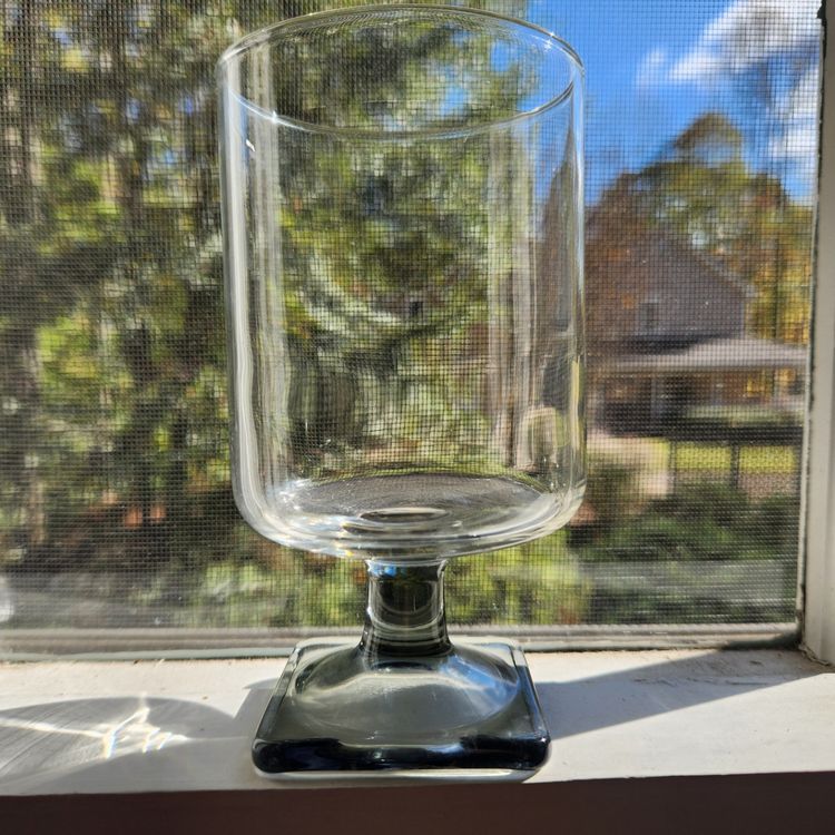 Nordic Water Glass in Gray Smoke Midnight by Federal Square Foot MCM Set of 4 Iced Tea Cocktail Glasses – USA