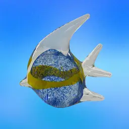 024. Angel Fish Glass Paperweight 6” x 6.5”