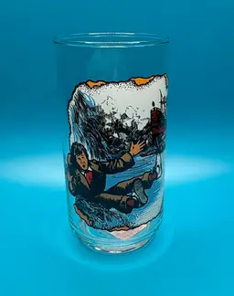 VTG 1985 The Goonies Data On The Water Slide Collectors Glass W/Original sticker