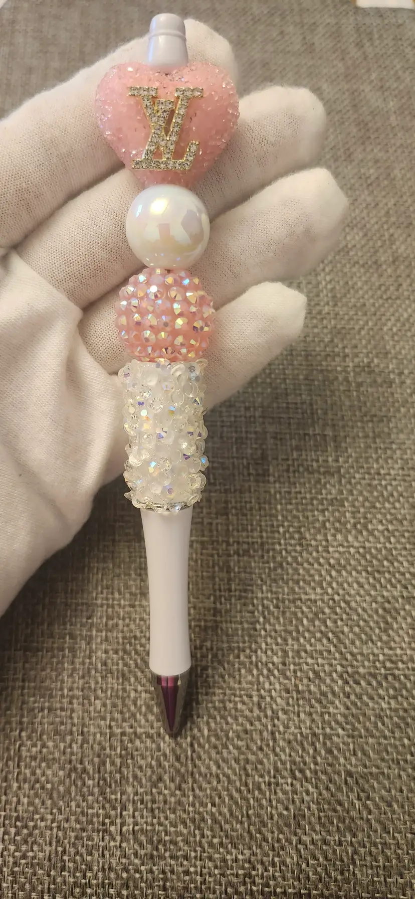 Handmade beaded pink 💗 XL pen
