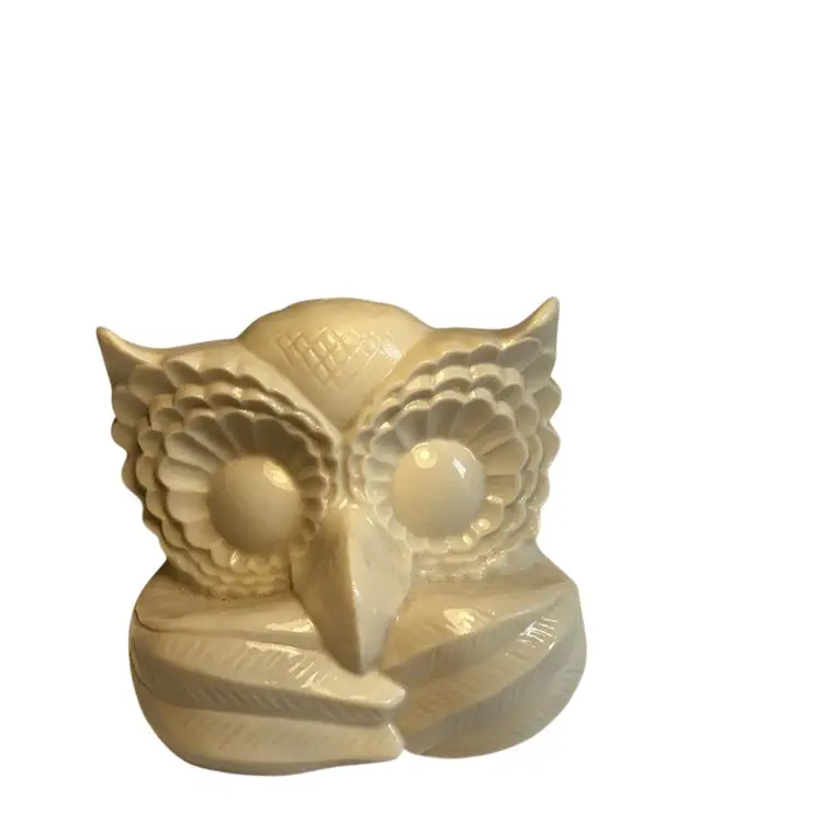 Arnels made in USA Ceramic Owl Glasses Holder 3” T X 4.5” W