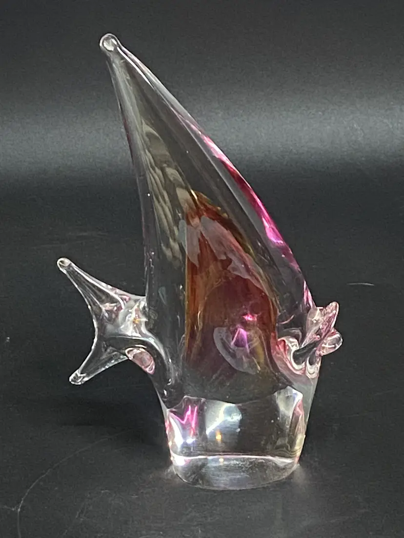 Glass Fish Paperweight, 6" Tall