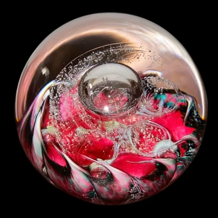 #04 - Vintage Selkirk Glass Scotland Paperweight - Multi-colored