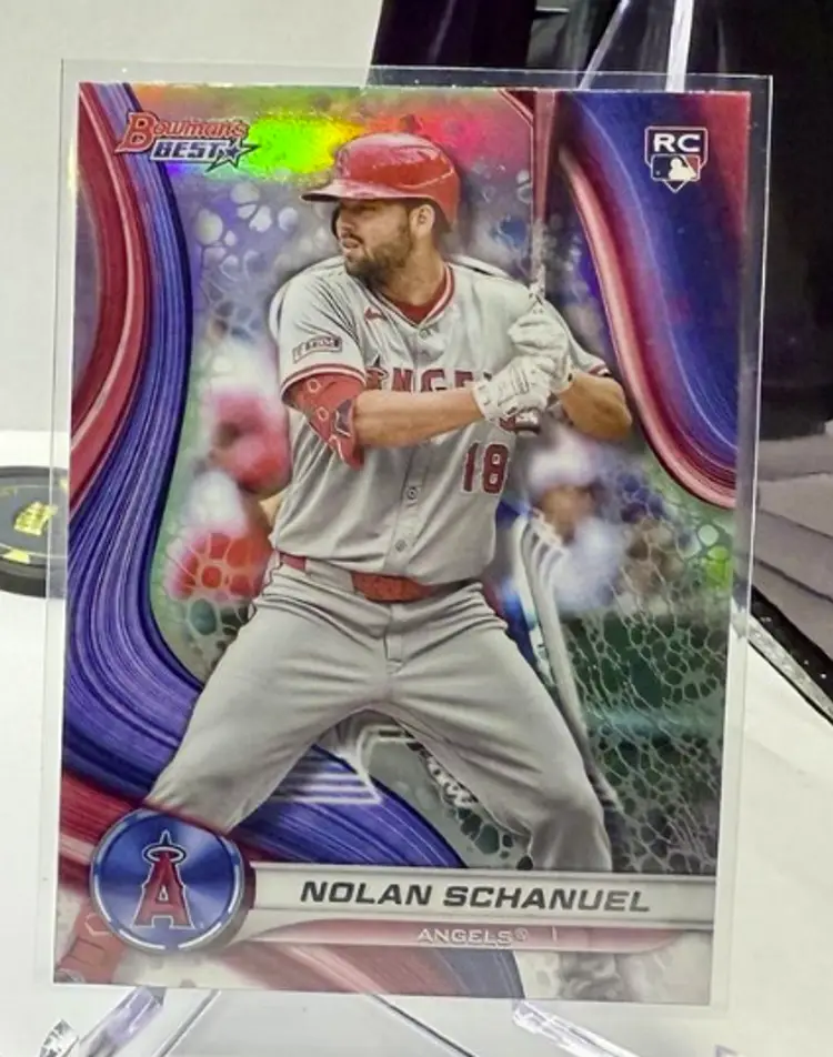 Los Angeles Angels 7 Card Baseball Lot - Mike Trout - Nolan Schanuel - Ian Kinsler - Christian Moore - Jordyn Adams