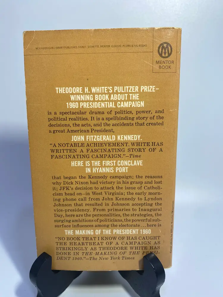 Vintage 'The Making of the President' by Theodore H. White Paperback 1960s